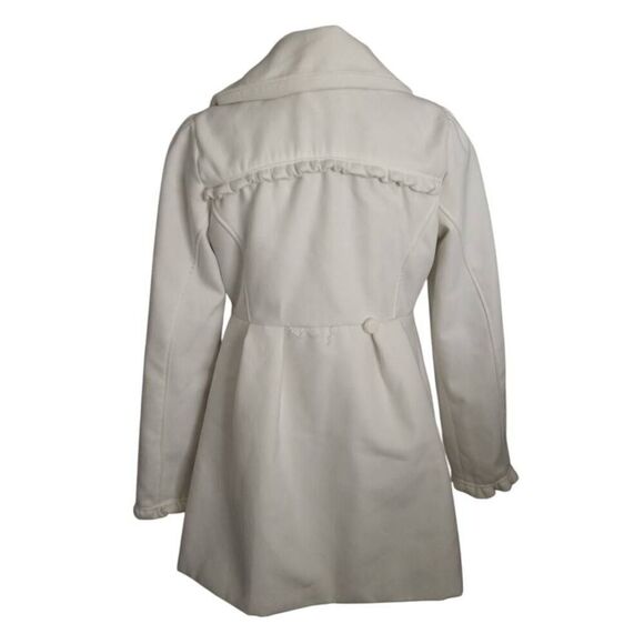 JOLT OFF WHITE RUFFLE COAT SZ.L GUC. - Picture 3 of 8